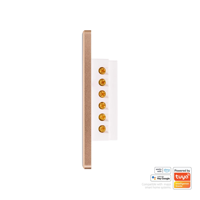 Havit Lighting Wifi 4 Gang White with Gold Trim Wall Switch (HV9120-4)