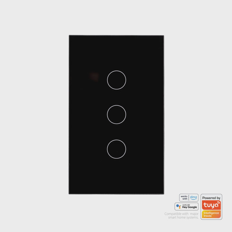 Havit Lighting Wifi 3 Gang Black Wall Switch (HV9210-3)