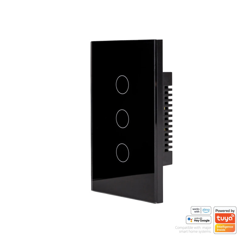 Havit Lighting Wifi 3 Gang Black Wall Switch (HV9210-3)