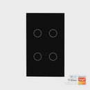 Havit Lighting Wifi 4 Gang Black Wall Switch (HV9210-4)