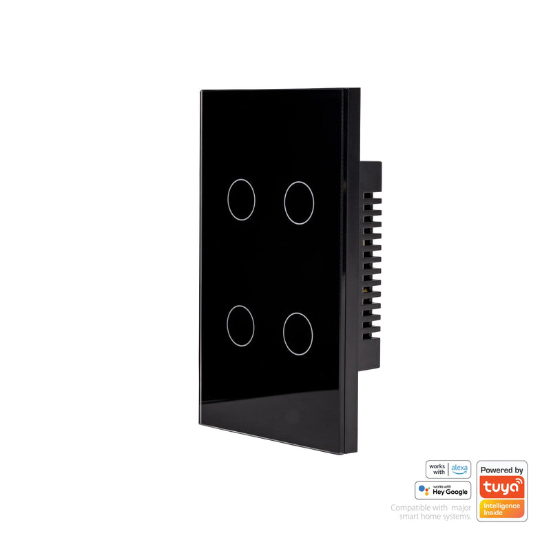 Havit Lighting Wifi 4 Gang Black Wall Switch (HV9210-4)