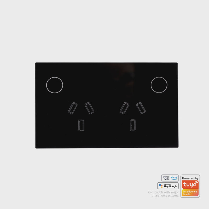 Havit Lighting Wifi Black Double Powerpoint (HV9214)