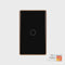 Havit Lighting Wifi Single Gang Black with Gold Trim Wall Switch (HV9220-1)
