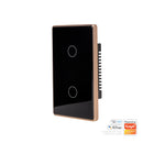 Havit Lighting Wifi 2 Gang Black with Gold Trim Wall Switch (HV9220-2)