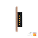 Havit Lighting Wifi 3 Gang Black with Gold Trim Wall Switch (HV9220-3)