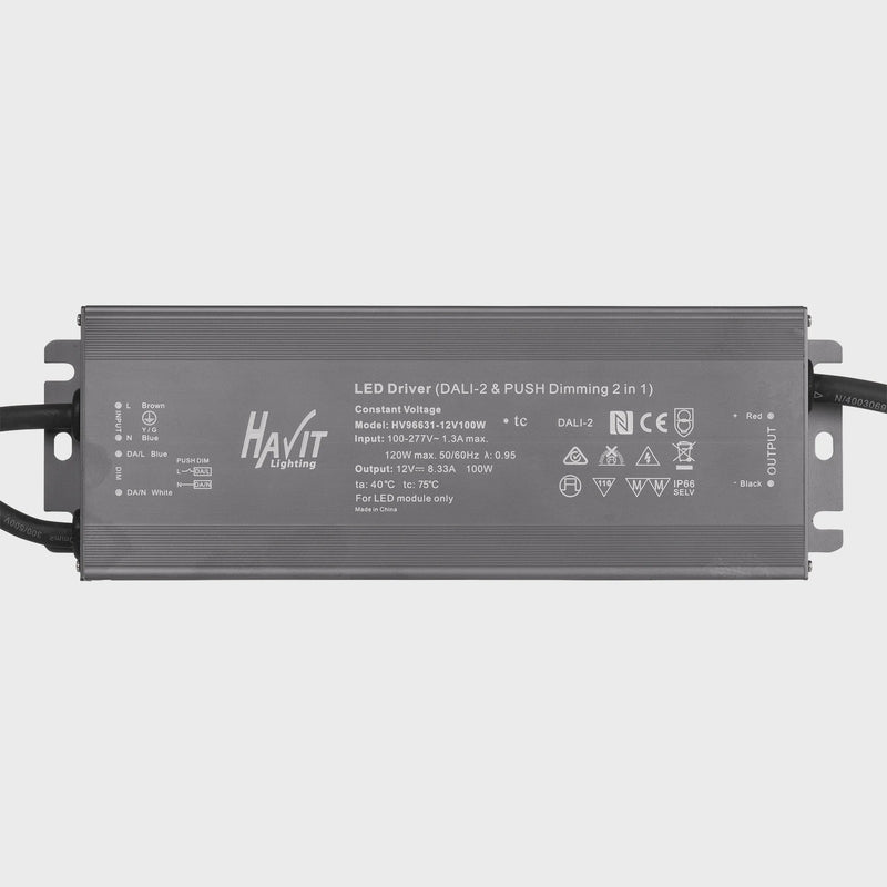 Havit Lighting 100W Dali 2 + Push Dim Dimmable LED Driver (HV96631-12V100W | HV96631-24V100W)