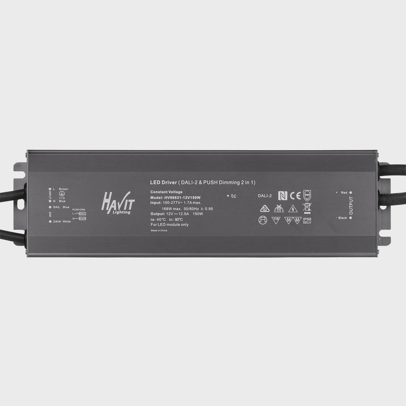 Havit Lighting 150W Dali 2 + Push Dim Dimmable LED Driver (HV96631-12V150W | HV96631-24V150W)