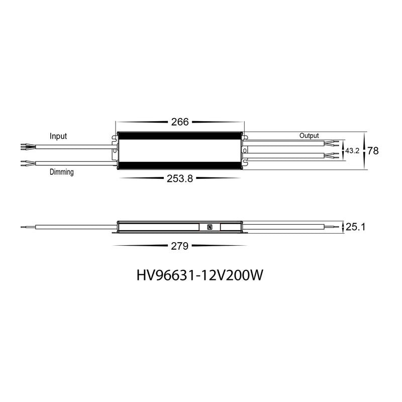 Havit Lighting 200W Dali 2 + Push Dim Dimmable LED Driver (HV96631-12V200W | HV96631-24V200W)