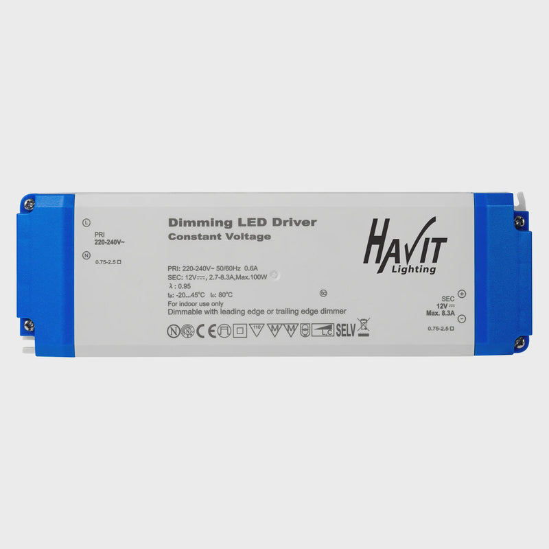 Havit Lighting 100w Triac Dimmable Indoor LED Driver (HV9668-12V100W | HV9668-24V100W)