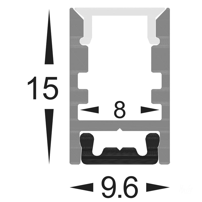 Havit Lighting Shallow Square Aluminium Profile (HV9693-0915)
