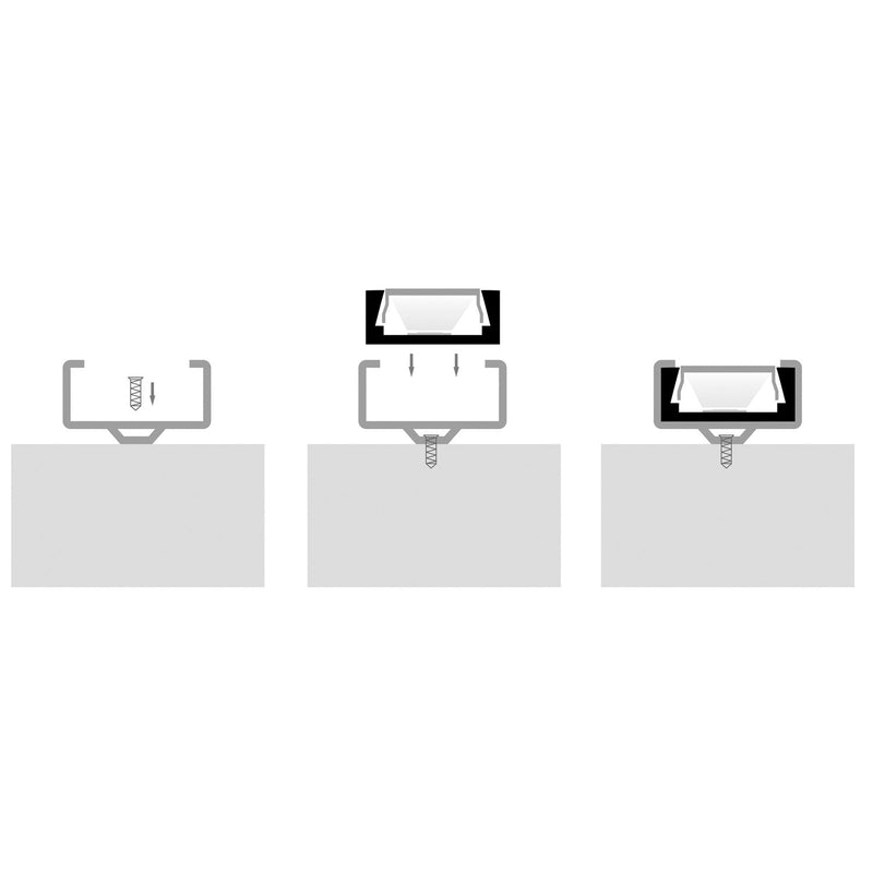 Havit Lighting Shallow Square Aluminium Profile (HV9693-1506)
