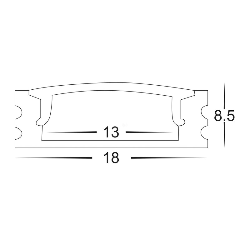 Havit Lighting Shallow Square Aluminium Profile (HV9693-1707)