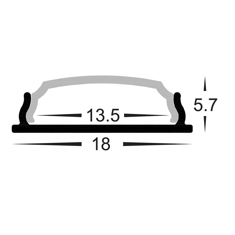 Havit Lighting Shallow Square Bendable Aluminium Profile (HV9693-1806)
