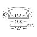 Havit Lighting Shallow Square Weatherproof Aluminium Profile (HV9693-1808)