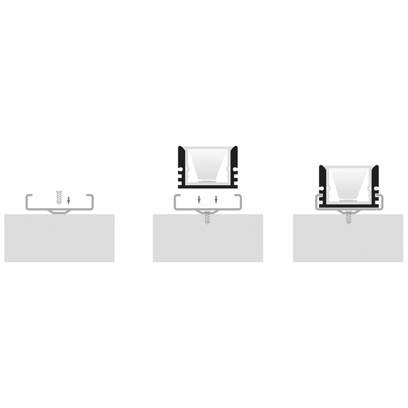 Havit Lighting Shallow Square Weatherproof Aluminium Profile (HV9693-1812)