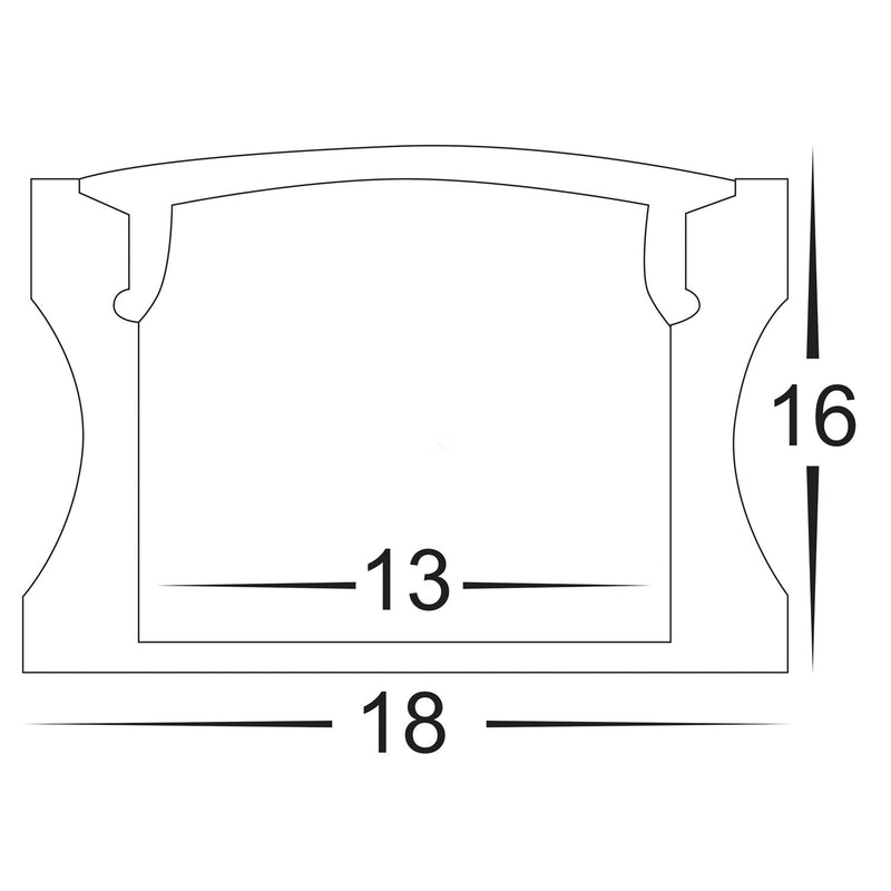 Havit Lighting Deep White Square Aluminium Profile (HV9693-1815-WHT)