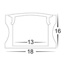 Havit Lighting Deep Black Square Aluminium Profile (HV9693-1815-BLK)