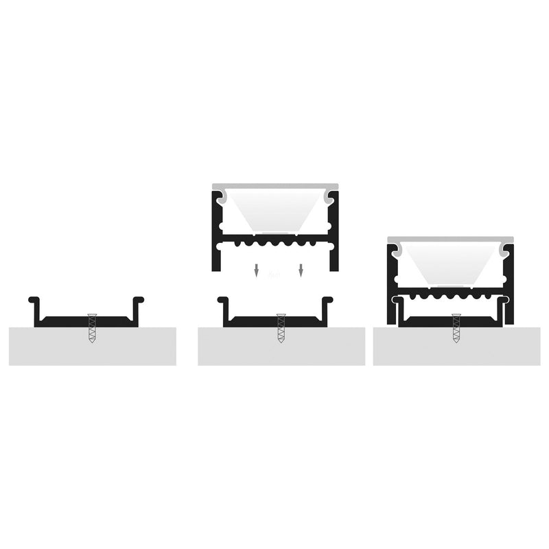 Havit Lighting Shallow Square Aluminium Profile (HV9693-1922)