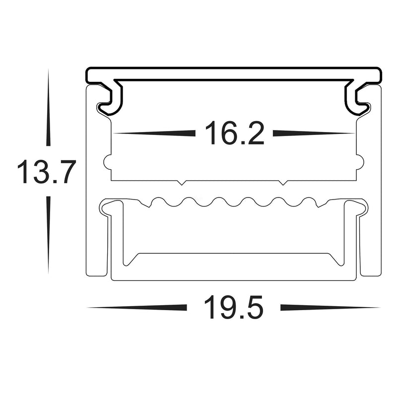 Havit Lighting Shallow Square Aluminium Profile (HV9693-1922)