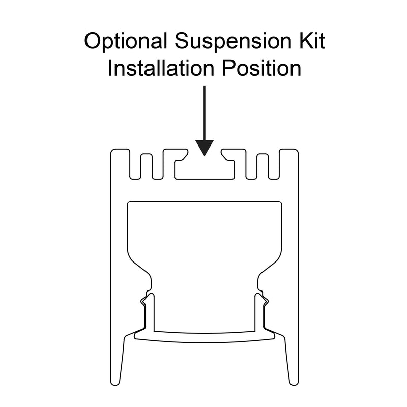 Havit Lighting Suspended or Surface Mounted Black Aluminium Profile (HV9693-2025-BLK)