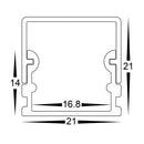 Havit Lighting Deep Square Aluminium Profile with Square Diffuser (HV9693-2114)