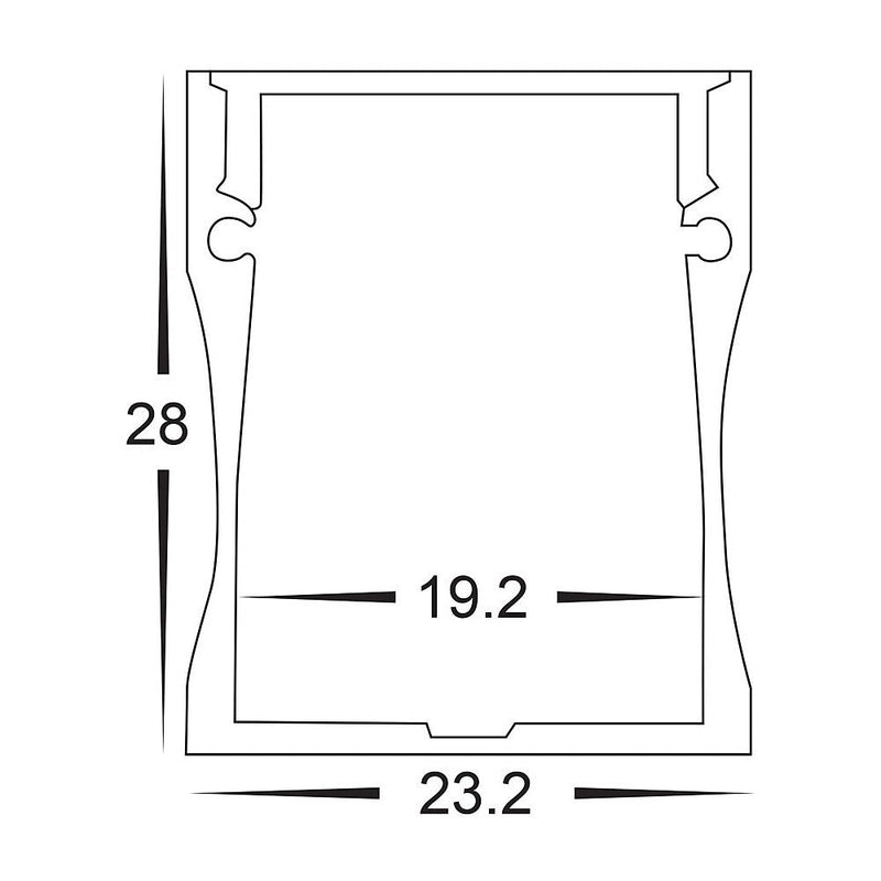 Havit Lighting Deep Square Aluminium Profile (HV9693-2320)
