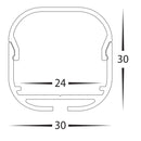 Havit Lighting Aluminium Profile with Rounded Diffuser (HV9693-3030)