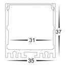 Havit Lighting Black Deep Square Aluminium Profile (HV9693-3537-BLK)