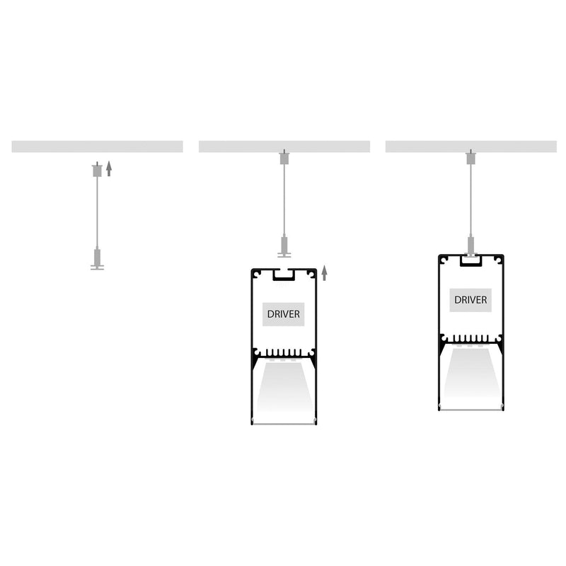 Havit Lighting White Deep Square Aluminium Profile (HV9693-3890-WHT)
