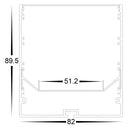 Havit Lighting Large Deep Square Black Aluminium Profile (HV9693-8090-BLK)