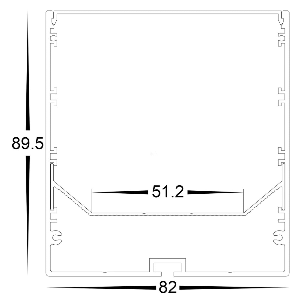 Havit Lighting Large Deep Square White Aluminium Profile (HV9693-8090 ...