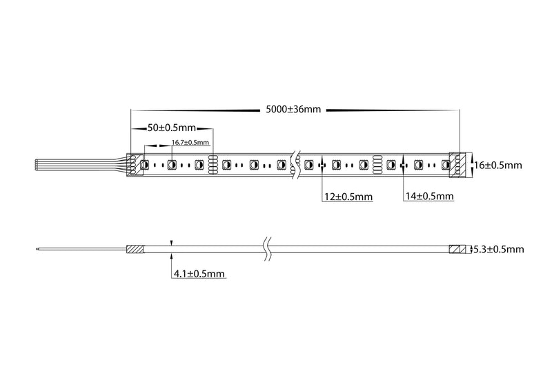 Havit Lighting 14.4w IP67 RGB + 5500k LED Strip (RGBC) (HV9751-IP67-60-RGBC)