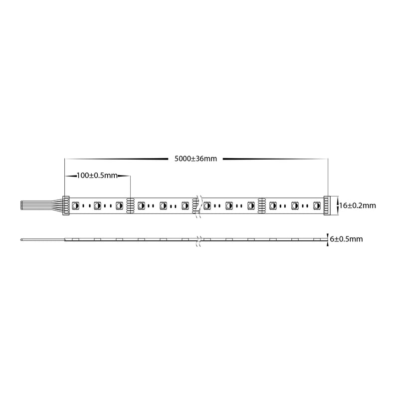 Havit Lighting 24w IP67 RGB + 3000k + 5500k LED Strip (RGBCW) (HV9752-IP67-60-RGBCW)