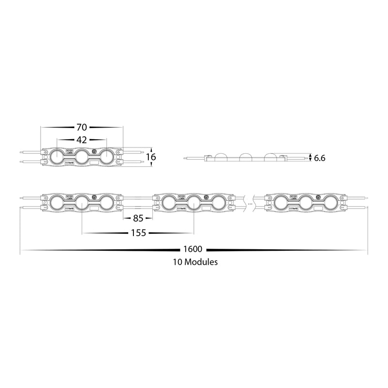 Havit Lighting 0.72w IP65 12v DC Signage Modules 3000K (HV9794-IP65-3K)