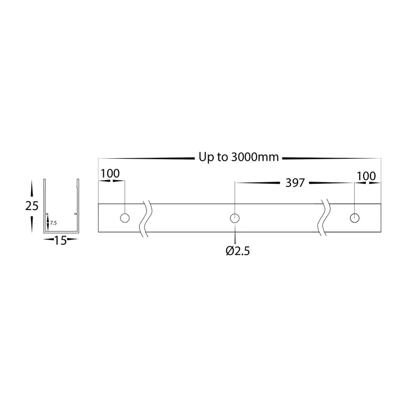Havit Lighting Aluminium Channel to suit HV9795 Flexible Neon LED Strip (HV9795-ALU)