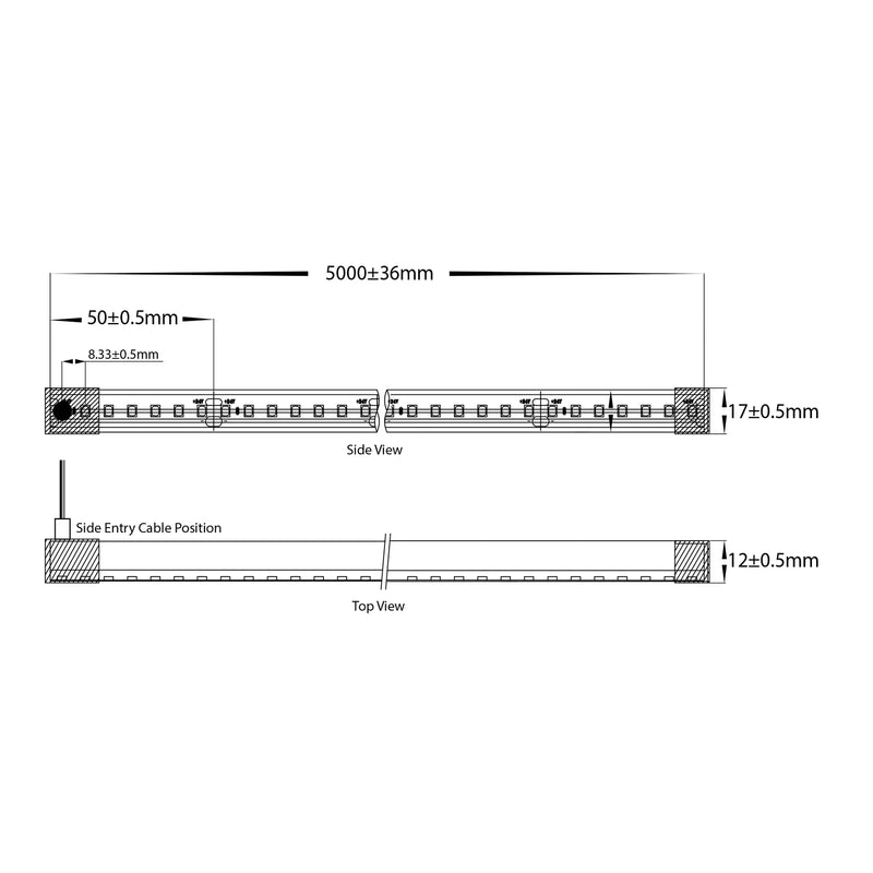 Havit Lighting 14.4w IP67 24v DC Side Bend HaviFlex Flexible Neon LED Strip RGBW (HV9795-IP67-200-RGBW)