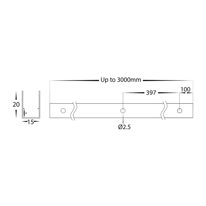 Havit Lighting Aluminium Channel to suit HV9796 Flexible Neon LED Strip (HV9796-ALU)