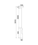 CLA IDA: Interior Iron & Blonde Wood Tube Pendant Lights
