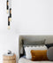 CLA IDA: Interior Iron & Blonde Wood Tube Pendant Lights