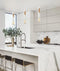 CLA IDA: Interior Iron & Blonde Wood Tube Pendant Lights