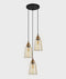 CLA JEREZ: Bronze Amber/ Smokey Black Ellipse Glass Flat Top Pendant Lights