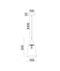 CLA JEREZ: Modern Bronze Amber / Smokey Black Ellipse Glass Flat Top Pendant Lights