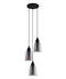 CLA JEREZ: Bronze Amber/ Smokey Black Ellipse Glass Flat Top Pendant Lights
