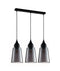 CLA JEREZ: Bronze Amber/ Smokey Black Ellipse Glass Flat Top Pendant Lights X3S