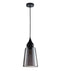 CLA JEREZ: Modern Bronze Amber / Smokey Black Ellipse Glass Flat Top Pendant Lights