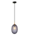 CLA KATHAL: Interior Ellipse Glass Segmented with Brass Highlight Enclosed Pendant Lights