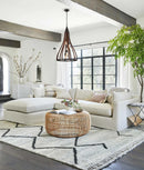 CLA KHALEESI: Medieval Style Rustic Oak Dark Red Wood Large Bell Pendants Light