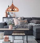 CLA KOPER: Bohemian Copper Plated Dome Pendant Light