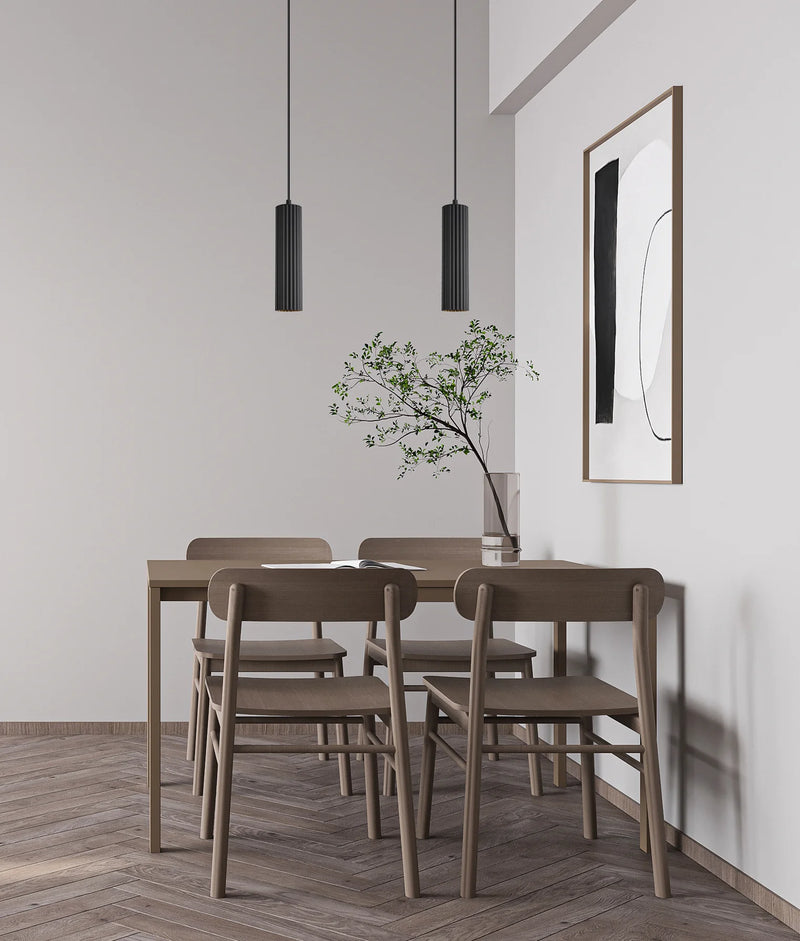 CLA KOLONNE: Interior GU10 Ribbed Cylinder Pendant Lights