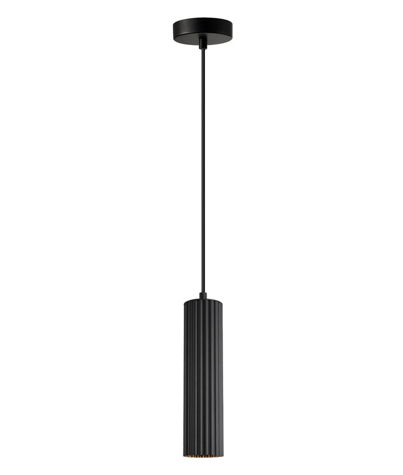 CLA KOLONNE: Interior GU10 Ribbed Cylinder Pendant Lights